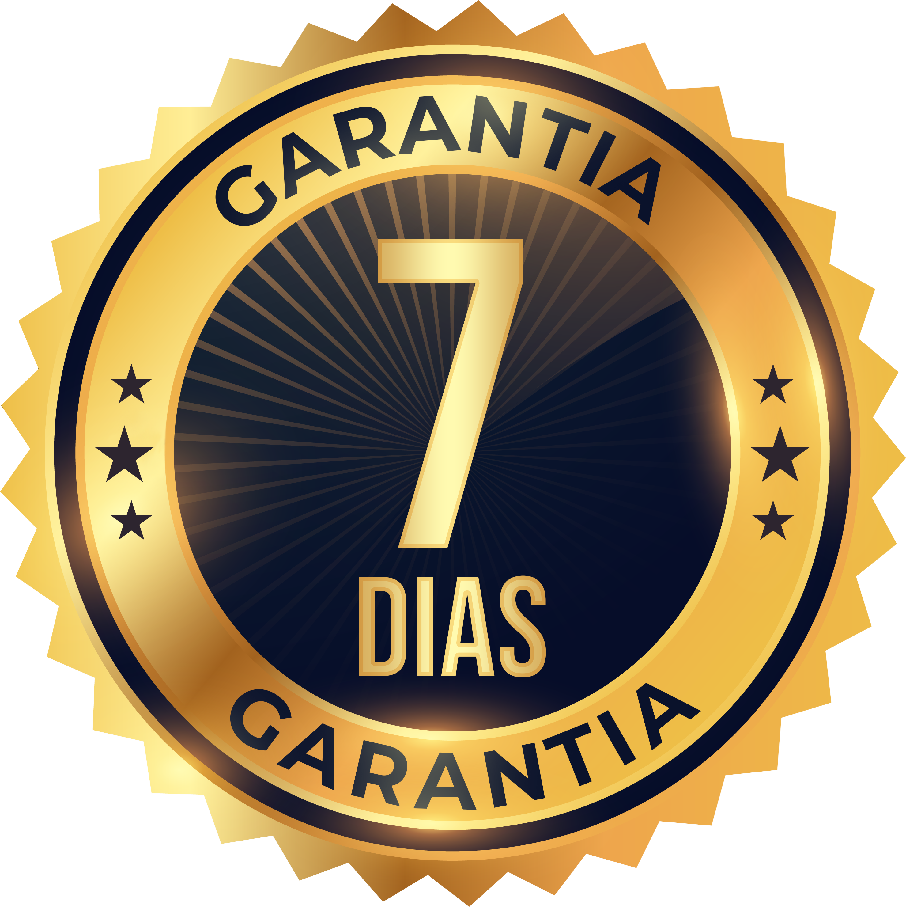 Selo de Garantia de 7 Dias PNG Transparente Sem Fundo